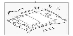 Обшивка стелі Toyota Camry v40 07-09 бежева під люк