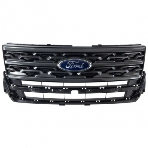 Решетка радиатора grill Ford Explorer 18-19 рест серая мат