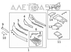 Накладка центральной консоли Mazda 6 18-21 АКПП