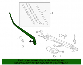 Поводок дворника левый Mazda CX-5 13-16