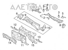 Поддон дворников металл Lexus GS300 GS350 GS430 GS450h 06-11