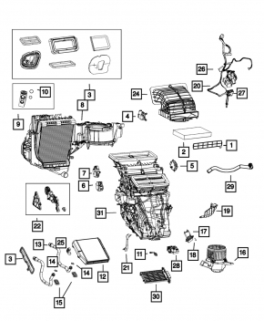 Резистор печки Fiat 500L 14-19 тип 1