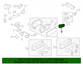 Накладка колени водителя Subaru Outback 15-17 беж