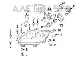 Фара передняя правая в сборе Mazda CX-7 06-09 Ксенон