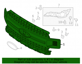 Решетка радиатора в сборе Ford F150 15-20 хром, с эмблемой, с метизами