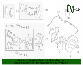 Шланг тормозной передний правый Mazda CX-5 17-25 2.5