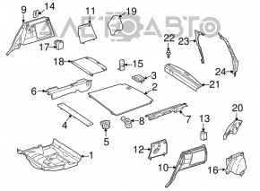 Накладка багажника внутренняя левая Mercedes W164 ML