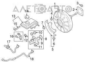 Главный тормозной цилиндр с бачком VW Golf 15-