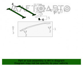 Рейлинги поперечные 2шт Lexus RX300 RX330 RX350 RX400h 04-09 царапины