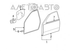 Дверь голая передняя правая Lexus IS250 IS350 06-14