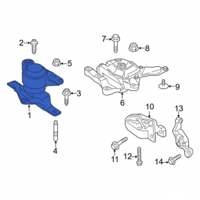 Подушка двигателя правая Ford C-max MK2 13-18 тип 1