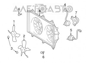 Мотор вентилятора охлаждения правый Toyota Camry v30 2.4