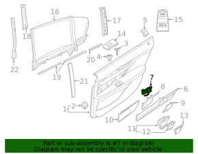 Ручка двери внутренняя задняя левая BMW 7 G11 G12 16-22