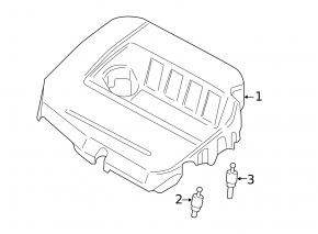 Накладка двигателя Ford Escape MK3 17-19 1.5T поролон затерта