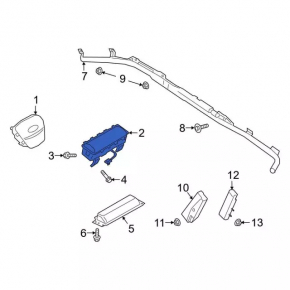 Подушка безопасности airbag пассажирская в торпеде Ford Escape MK4 20-26
