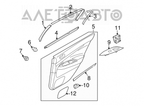 Обшивка двери карточка задняя левая Infiniti G25 G35 G37 4d 06-11