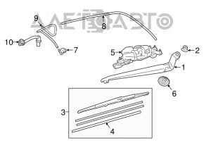 Поводок дворника задний Lexus RX350 RX450h 10-15