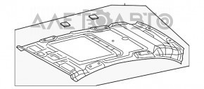 Обшивка стелі Mercedes GLC 16-19 без панорами, бежева