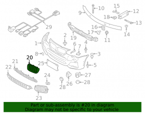 Решетка радиатора grill правая BMW X3 F25 15-17 хром