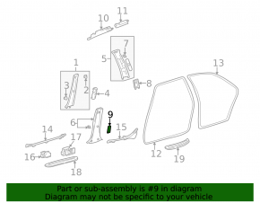 Накладка центральной стойки нижняя левая Lexus IS200 IS300 99-05