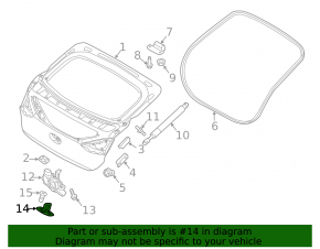 Крюк замка двери багажника Hyundai Tucson 22-26