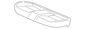 Задний ряд сидений 2 ряд Honda Civic X FC 16-21 4d ткань беж, из 2 частей