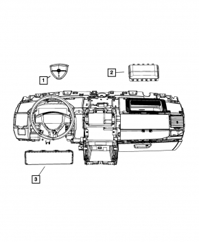 Подушка безопасности airbag в руль водительская Dodge Grand Caravan 11-20
