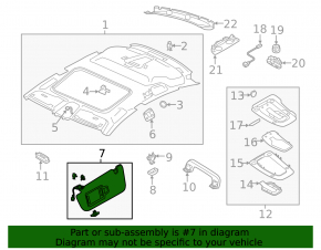 Козырек правый Audi A6 C8 19-23 под подсветку, черный