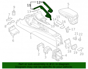 Накладка центральной консоли под джойстик BMW X1 F48 16-22 черная кожа