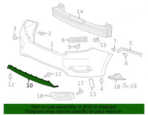 Накладка заднего бампера нижняя Honda Civic X FC 16-18 4d