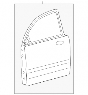 Дверь голая передняя правая Hyundai Sonata 11-14