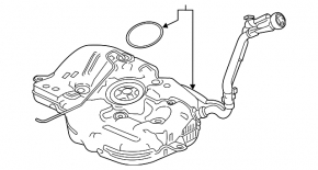 Топливный бак Honda Civic X FC 16-19 1.5T, 2.0