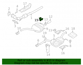 Кронштейн глушителя задний VW CC 08-17 с резинками