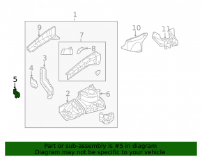 Кронштейн крыла правый Toyota Camry v40