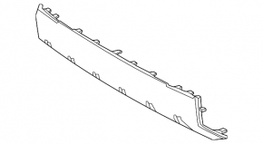 Накладка губ переднього бампера Toyota Tundra 22-26 Limited, Platinum, SR, SR5, TRD Pro