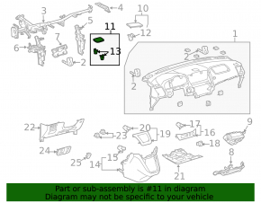 Решетка динамика торпеды центральная Lexus RX300 RX330 RX350 RX400H 04-08 беж