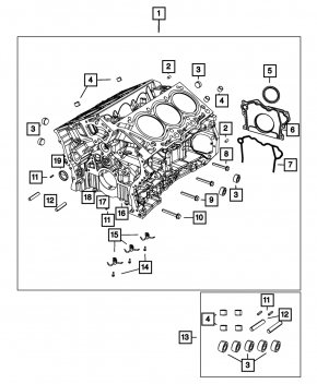 Блок цилиндров голый Dodge Grand Caravan 11-15