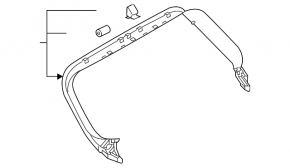 Обшивка двери багажника верхняя Audi A5 F5 18-25 5D черная, царапины
