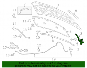 Петля капота ліва Chevrolet Sonic 12-20