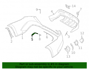 Накладка заднего бампера правая Mercedes GLE 53/63 21-26 верхняя, AMG pkg, night pkg