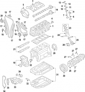 Распредвал выпуск VW Passat b7 12-15 USA 1.8