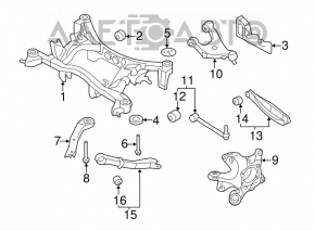 Цапфа задняя левая Subaru Impreza 17-23 GK