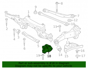 Кронштейн цапфы задний правый BMW X1 F48 16-22