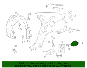Лючок бензобака Honda Accord 18-22 тычка