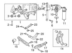 Амортизатор задній правий Chevrolet Equinox 18-24 LYX, LSD FWD з опорою