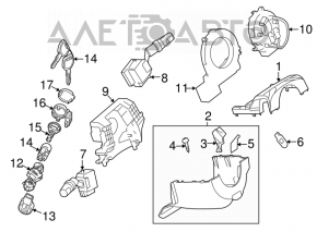 Обрамление рулевой колонки верхнее Mazda3 MPS 09-13