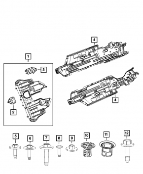 Защита двигателя Jeep Cherokee KL 19-23 2.4 AWD без лючков