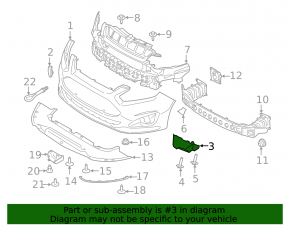 Крепление переднего бампера правое Ford C-max MK2 13-18 usa надломано крепление
