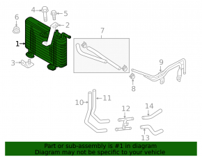Радиатор охлаждения масло Mitsubishi Outlander 14-20 2.4, 3.0 акпп