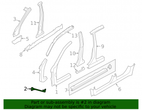 Распорка кузова передняя левая Subaru Impreza WRX GH 08-14